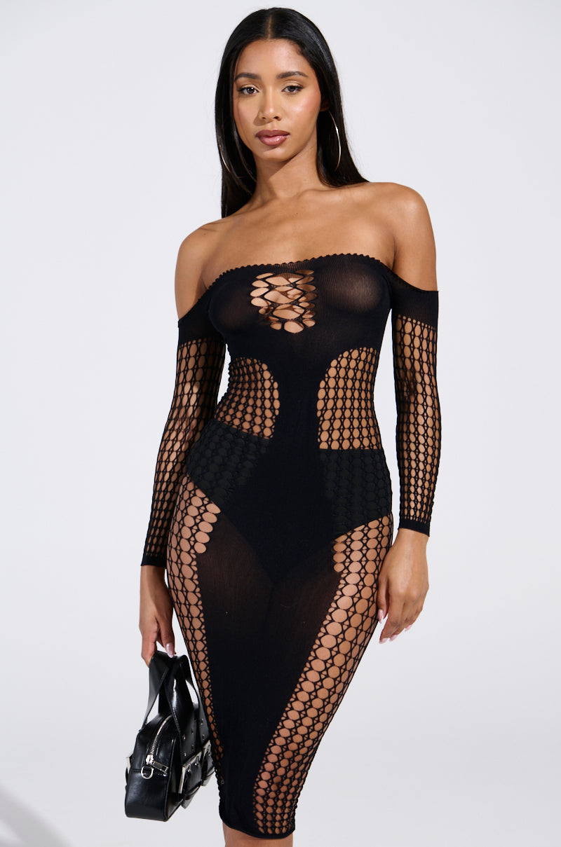 STAY IN YOUR LANE SEAMLESS MIDI DRESS