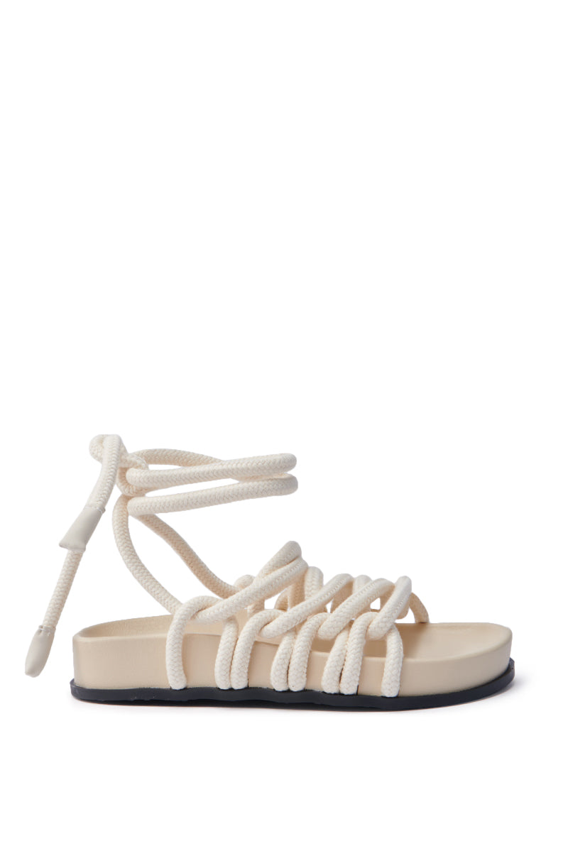 AKIRA EINER BONE ROPE FLAT SANDAL