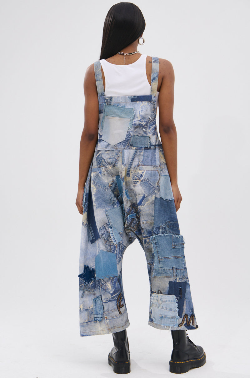 FOR THE GRAM PATCHWORK OVERALLS