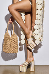 AZALEA WANG EMBERS BROWN CHUNKY PLATFORM SANDAL