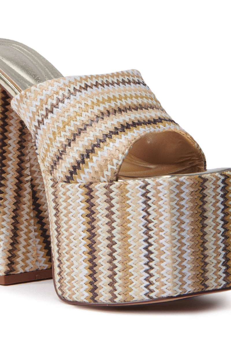 AZALEA WANG EMBERS BROWN CHUNKY PLATFORM SANDAL