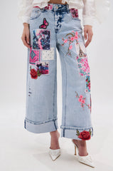 PICTURE PERFECT PATCHWORK DENIM JEANS