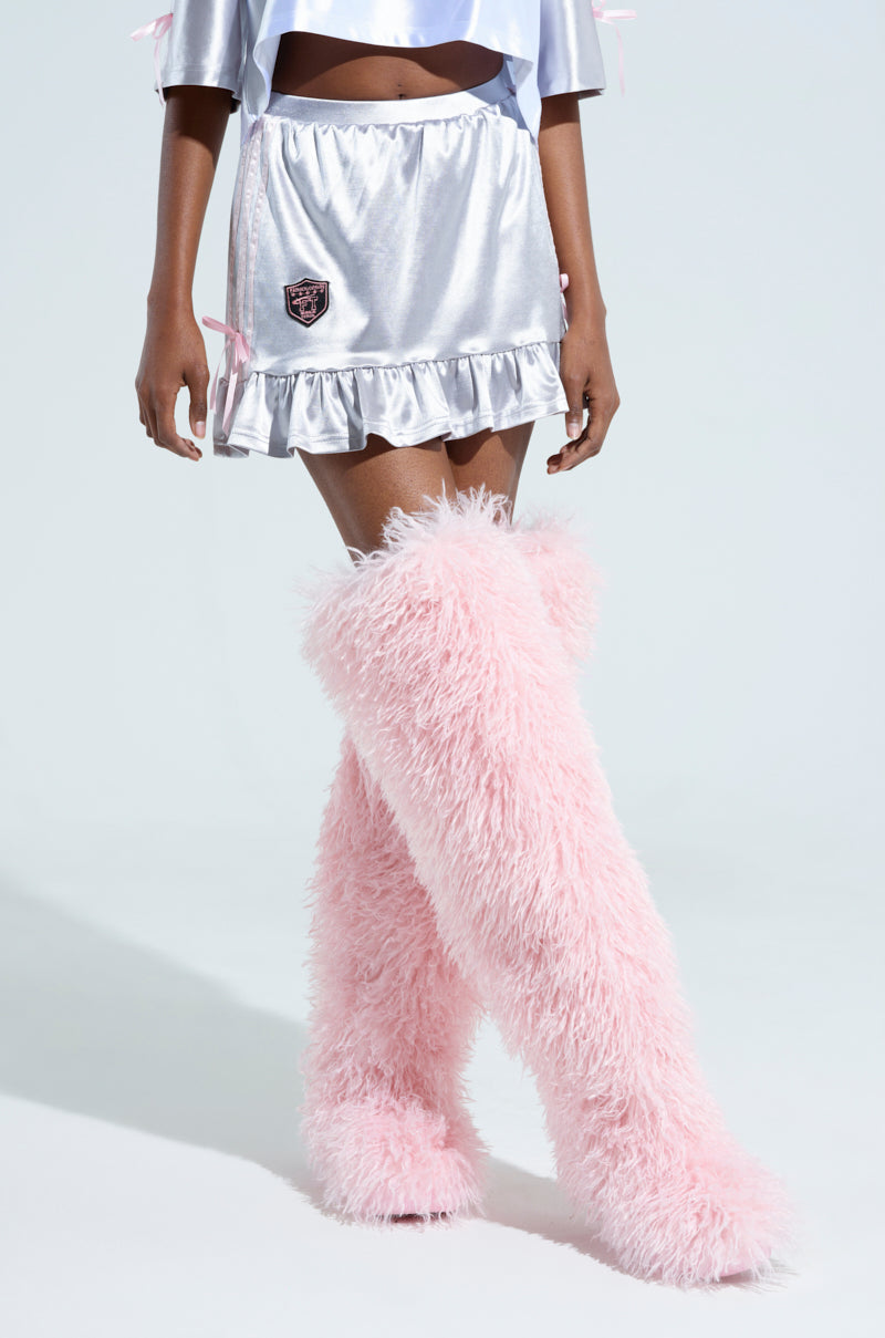 WINNING MINI SKIRT IN SILVER