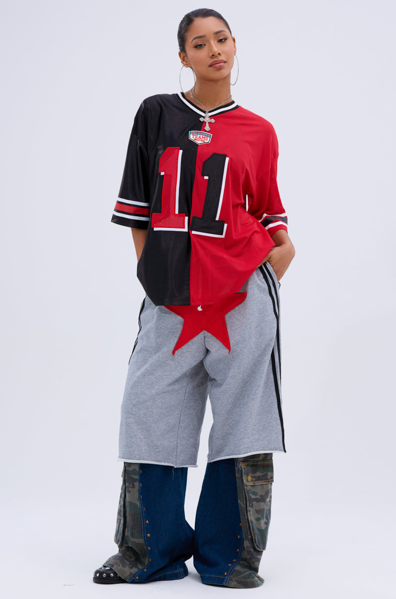 SPLIT PERSONALITY JERSEY TOP