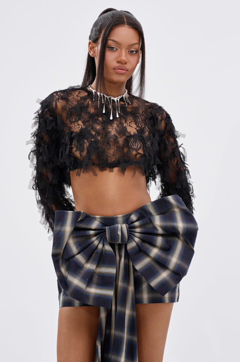 THOUGHT YOU KNEW CROPPED FRINGE TOP