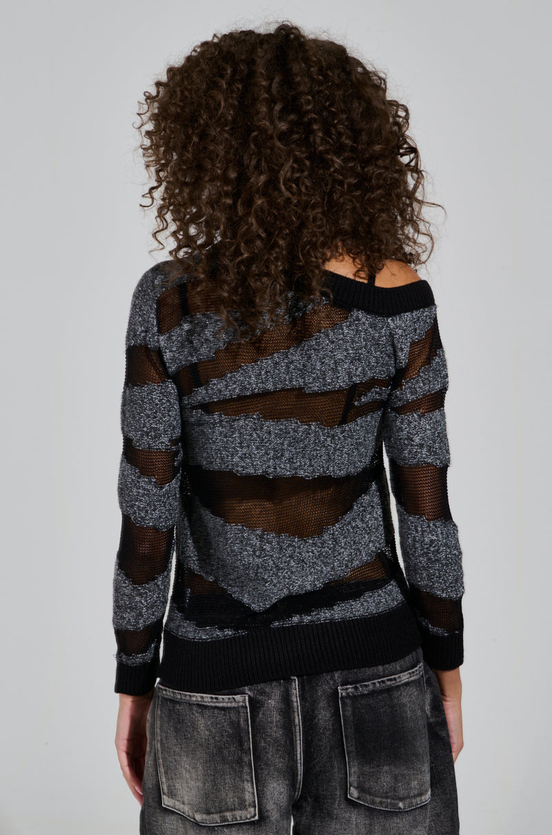 KASHA CREWNECK SWEATER IN GREY