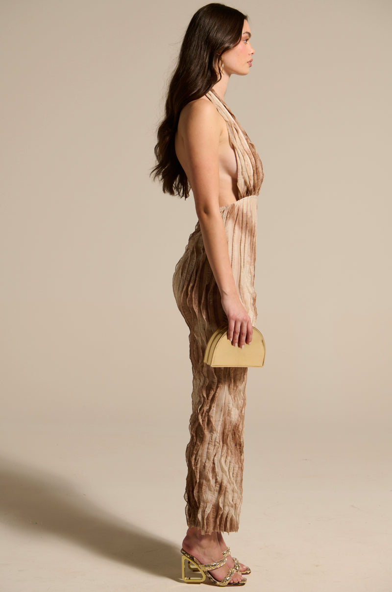 LOOK BUT DON'T TOUCH PRINTED MAXI DRESS