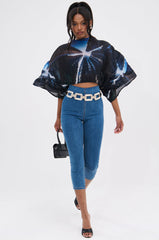 FLEX FIT MEDIUM WASH CAPRI