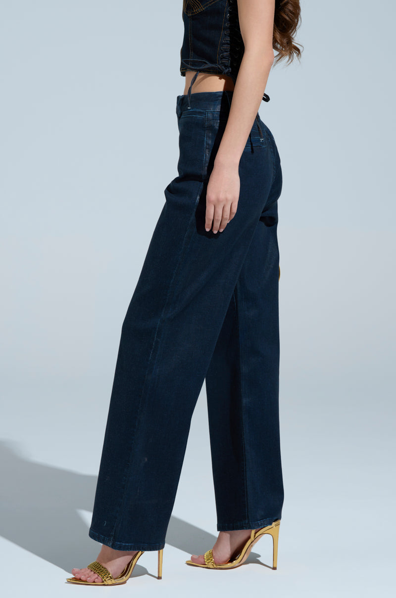 FLEX FIT TROUSER WITH WAX EFFECT