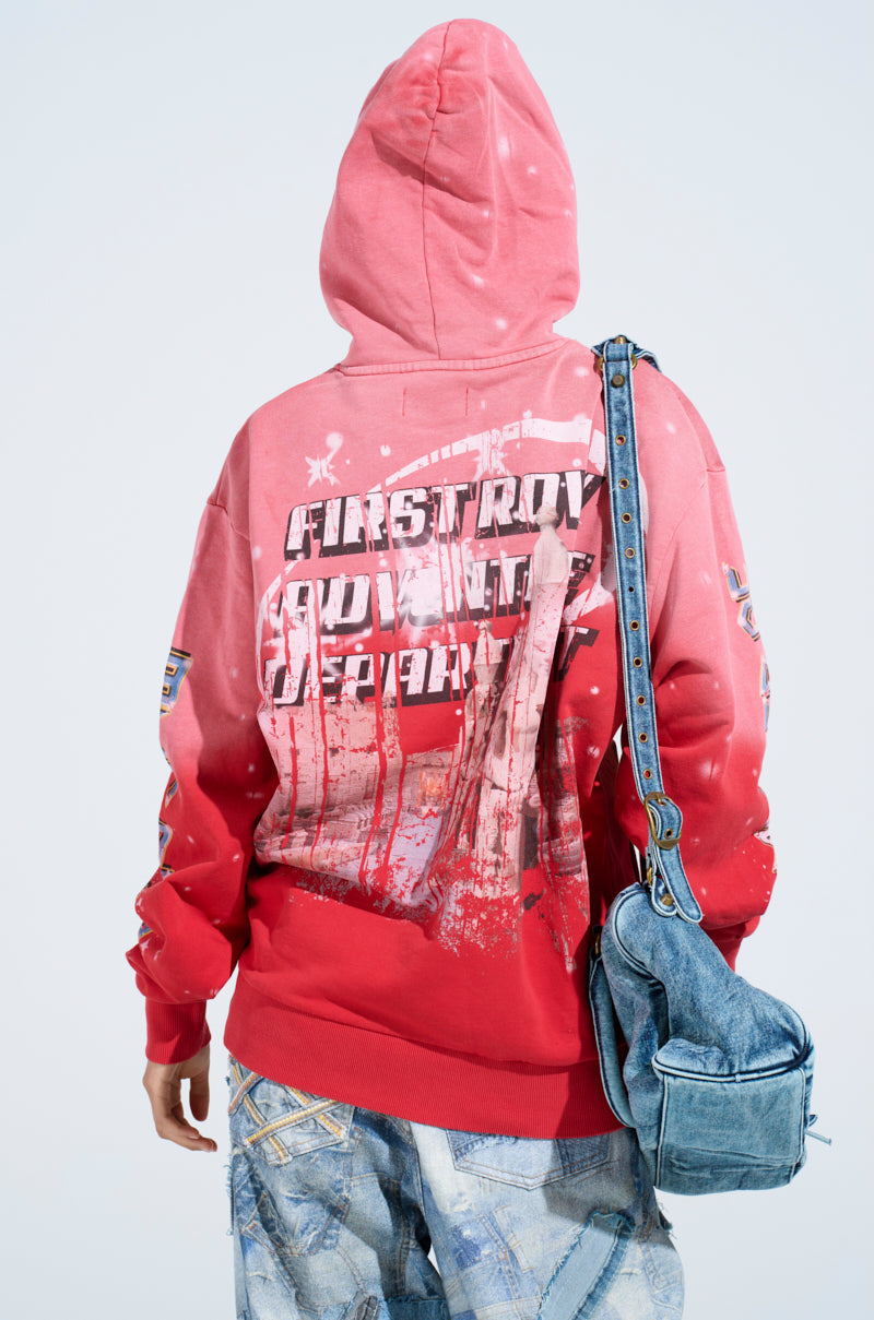 IN THE FAST LANE HOODED SWEATSHIRT