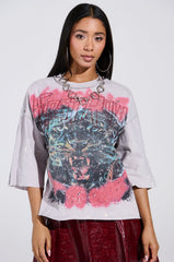 PRIMAL FURY CROPPED GRAPHIC SWEATSHIRT