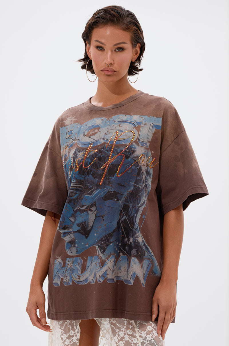 POST HUMAN OVERSIZED GRAPHIC TEE