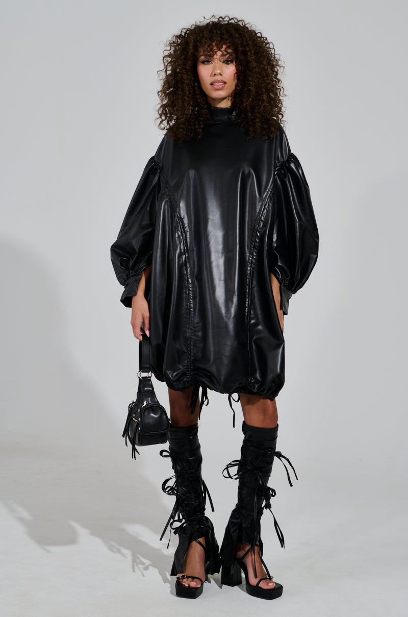 I NEED SOME SPACE PU MINI DRESS