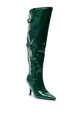 AZALEA WANG GESINE GREEN CROC PATENT LUXE BOOT