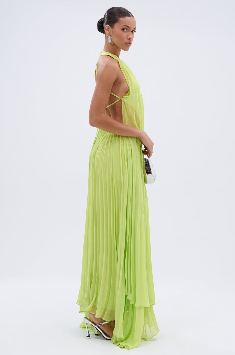 NIXEN MAXI DRESS WITH CHIFFON OVERLAY