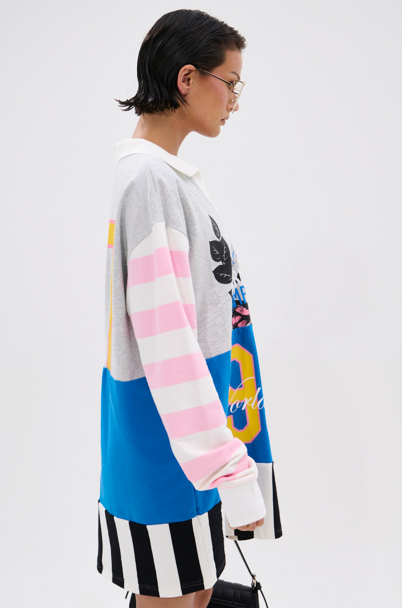 HERE FOR THE DRINKS PRINTED TSHIRT DRESS