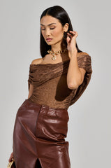 OUT OF HIS LEAGUE OFF THE SHOULDER TOP