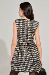 JUST A GIRL TWEED MINI DRESS