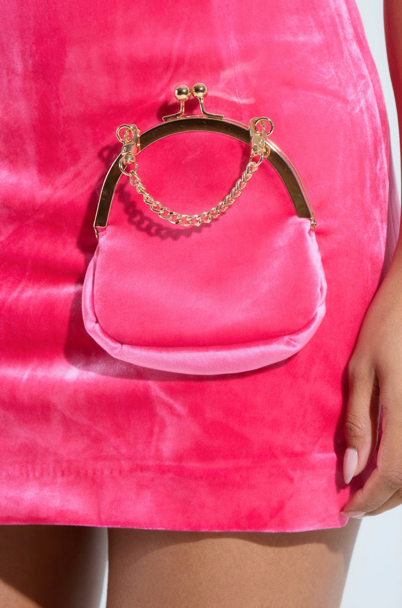 JUST ME NOTHING ELSE VELVET MINI DRESS