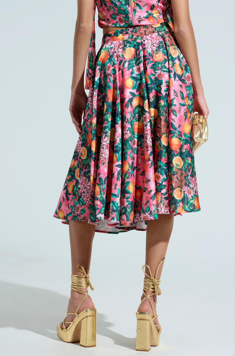 FRESH AS CAN BE MIDI SKIRT