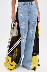 DONT MESS WITH ME WIDE LEG DENIM PANT