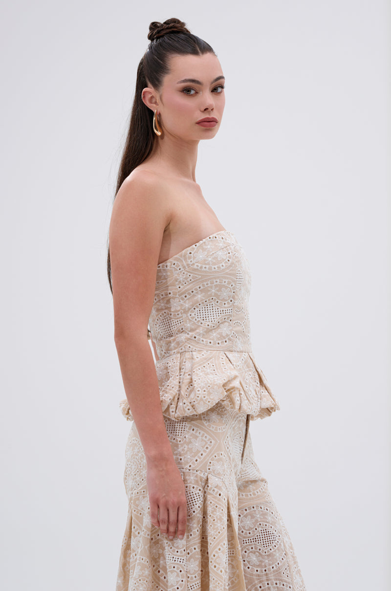 SUMMER TIME BLISS EYELET CORSET