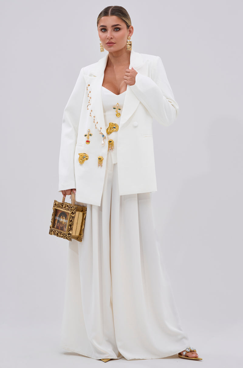 EYE GOT MY EYES ON YOU PIN DETAIL TAILORED BLAZER