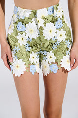 DAISY CROCHET SHORT