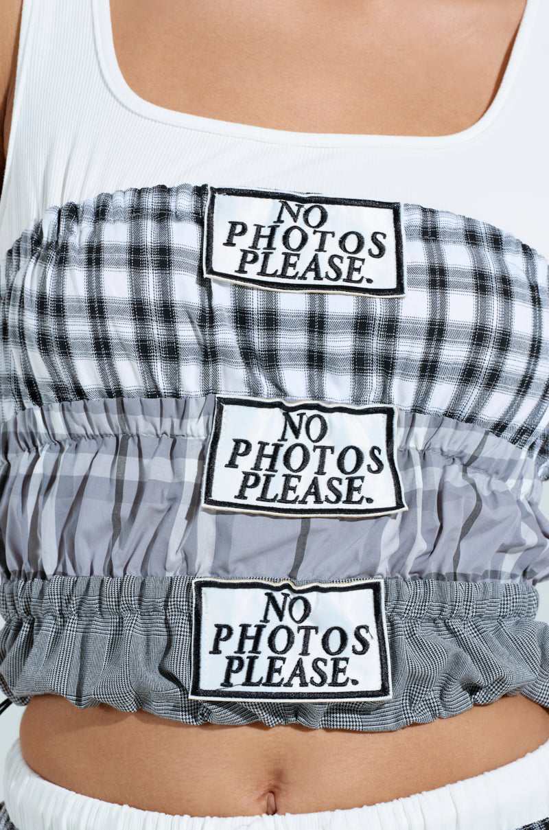 NO PHOTOS PLEASE PATCHED TANK