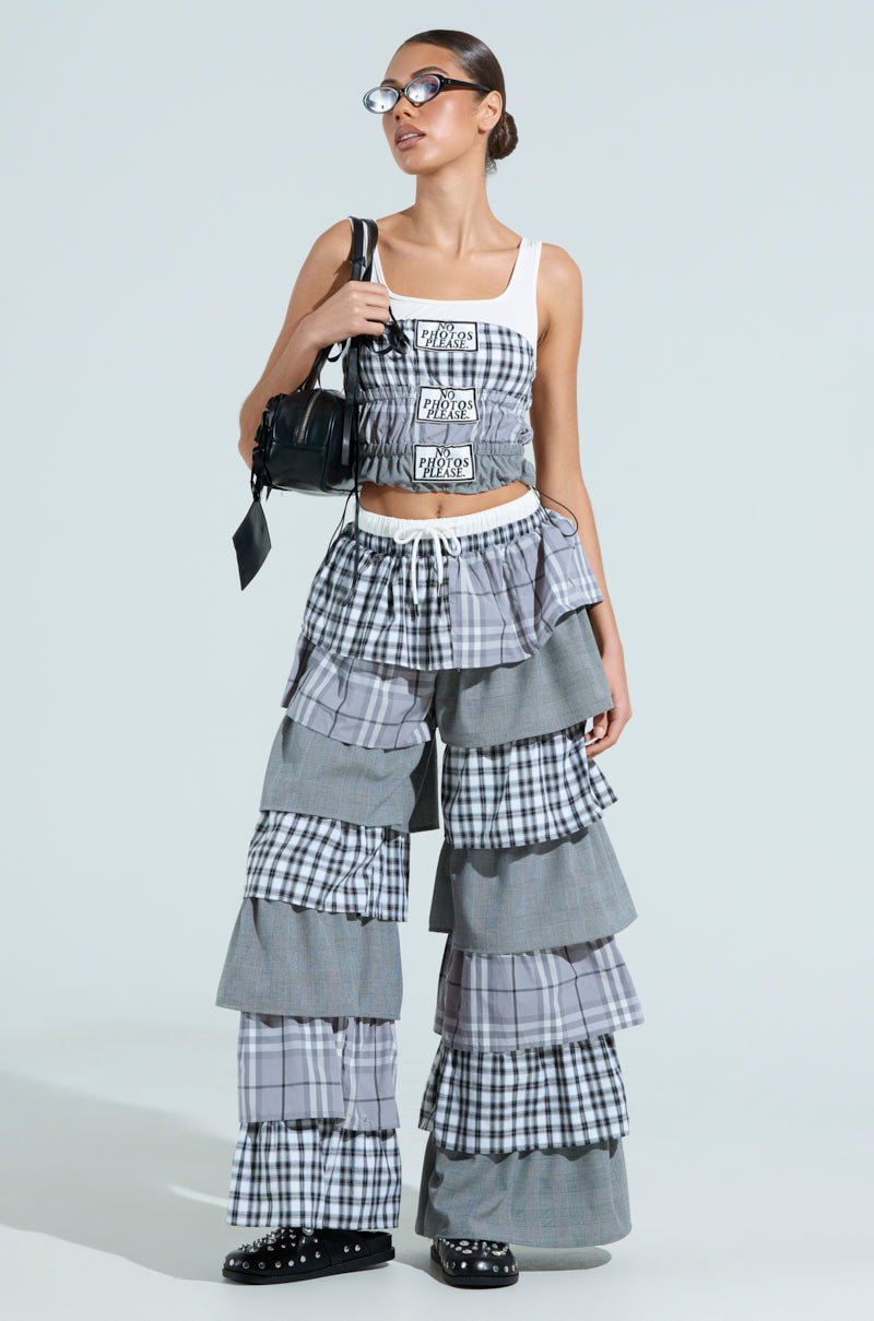 NO PHOTOS PLEASE PLAID PANT