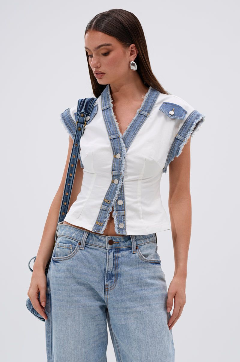 DENIM BABY BUTTON DOWN TOP