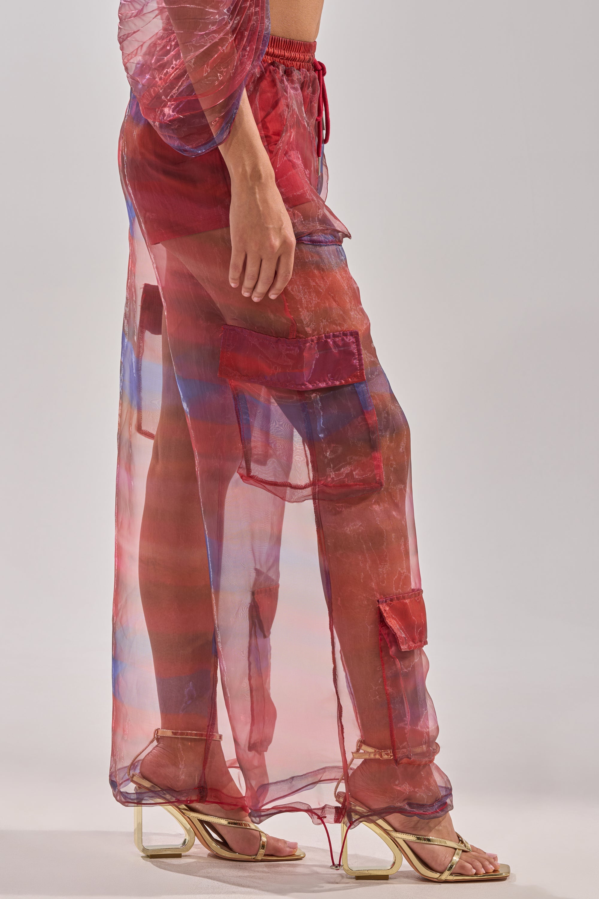 LETS LIVE IN THE MOMENT CHIFFON TROUSER