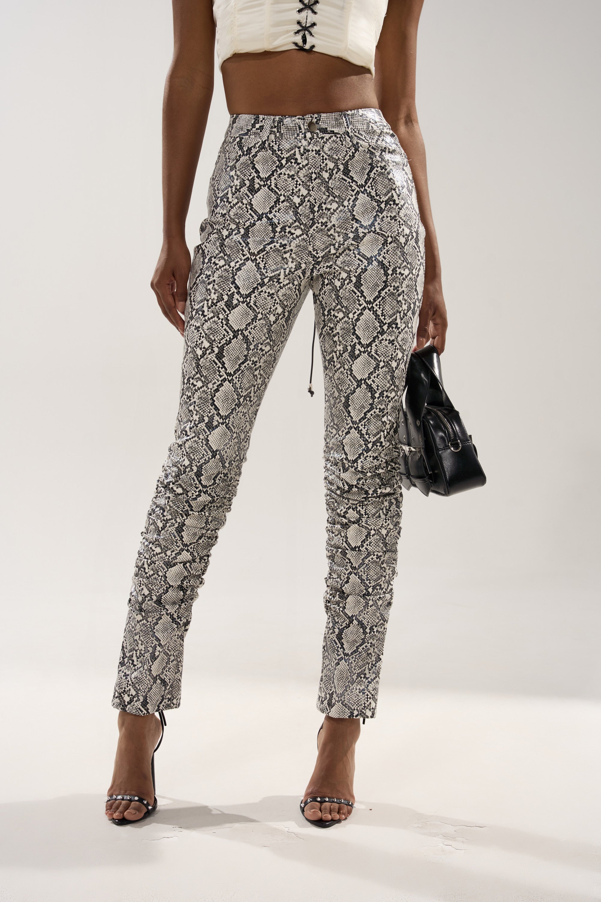 SNEAKY LITTLE SNAKE TROUSER  WITH LACEUP ON BUTT