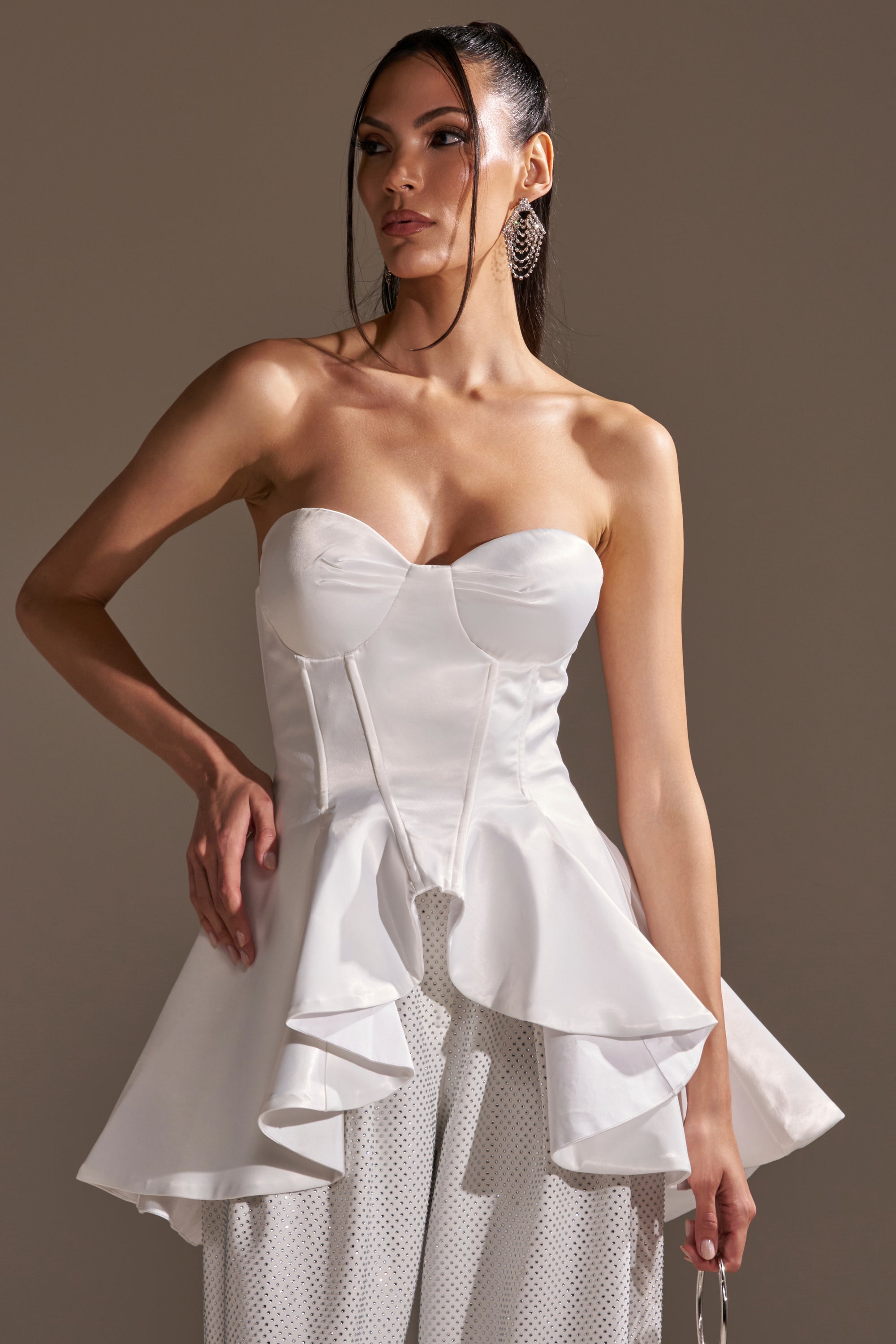 PRETTY PLEASE SATIN CORSET