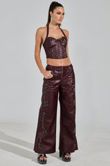 TEMPTATION'S BEST FRIEND PANT IN BURGUNDY