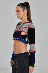 REAL ONE PATCHWORK SWEATER