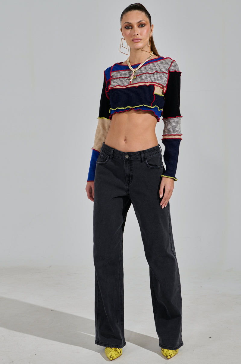 REAL ONE PATCHWORK SWEATER