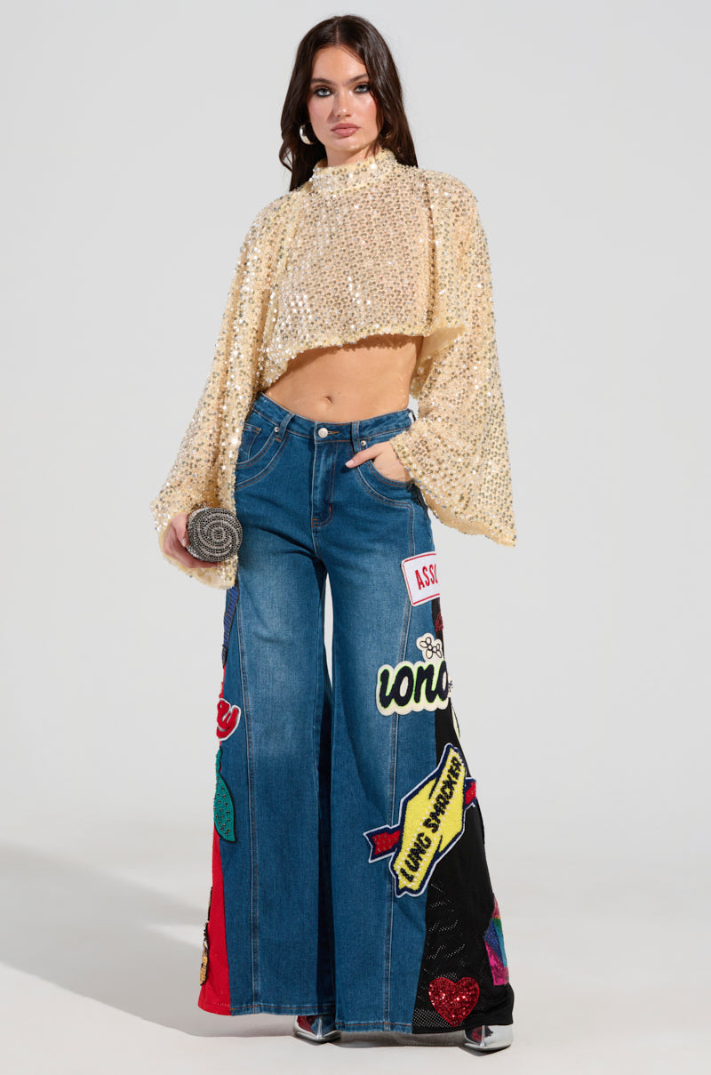 SLYLINE SEQUIN BLOUSE