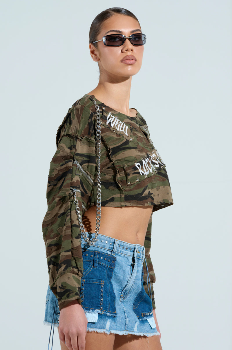 ROCKSTAR CAMO TOP