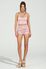 BABY DOLL RUCHED SATIN SHORTS