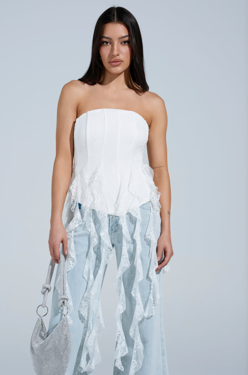 BELLE OF THE BALL LACE TRIM CORSET