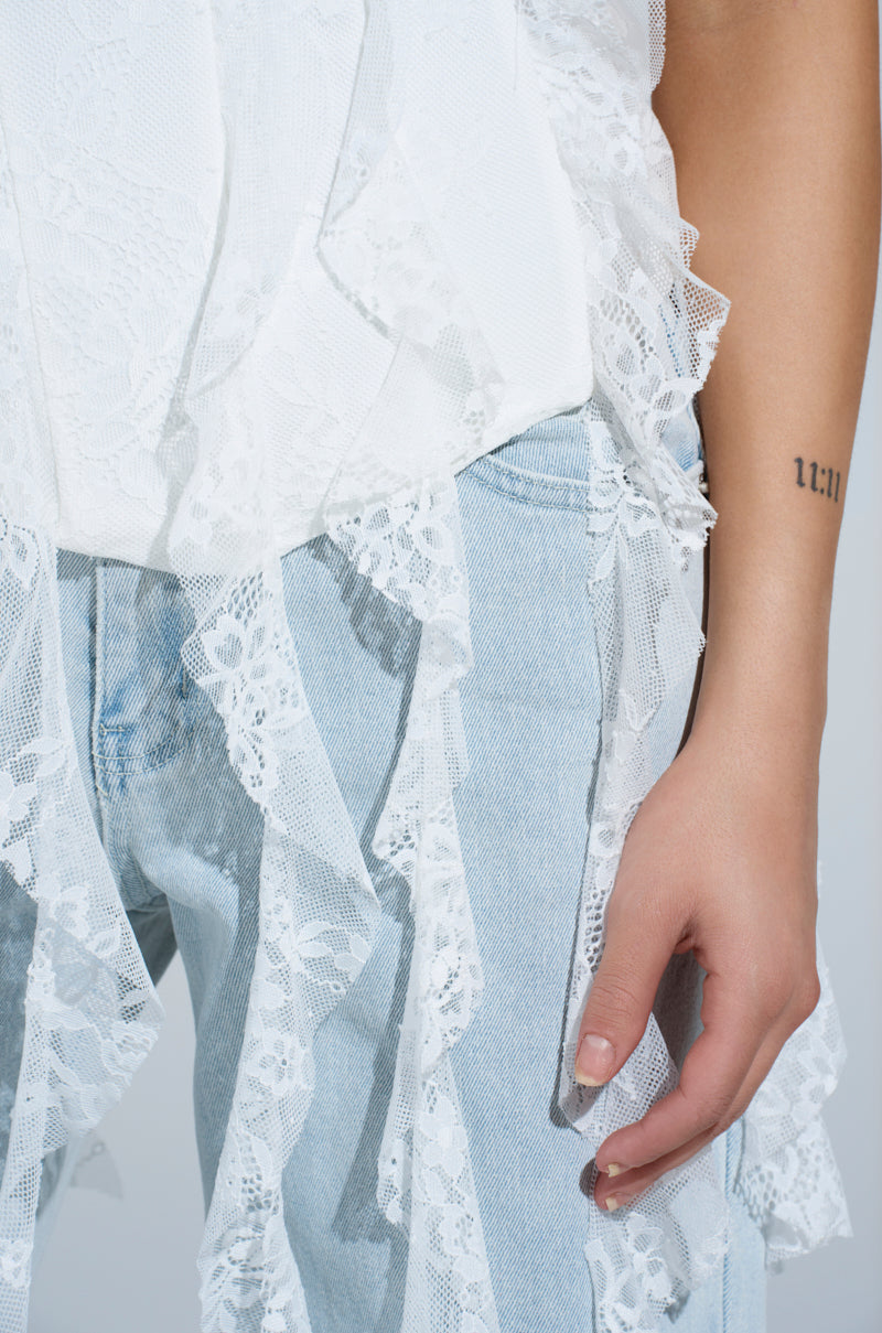 BELLE OF THE BALL LACE TRIM CORSET