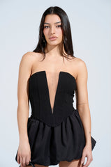 WHAT A LIFE BLACK CORSET