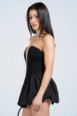 WHAT A LIFE BLACK CORSET