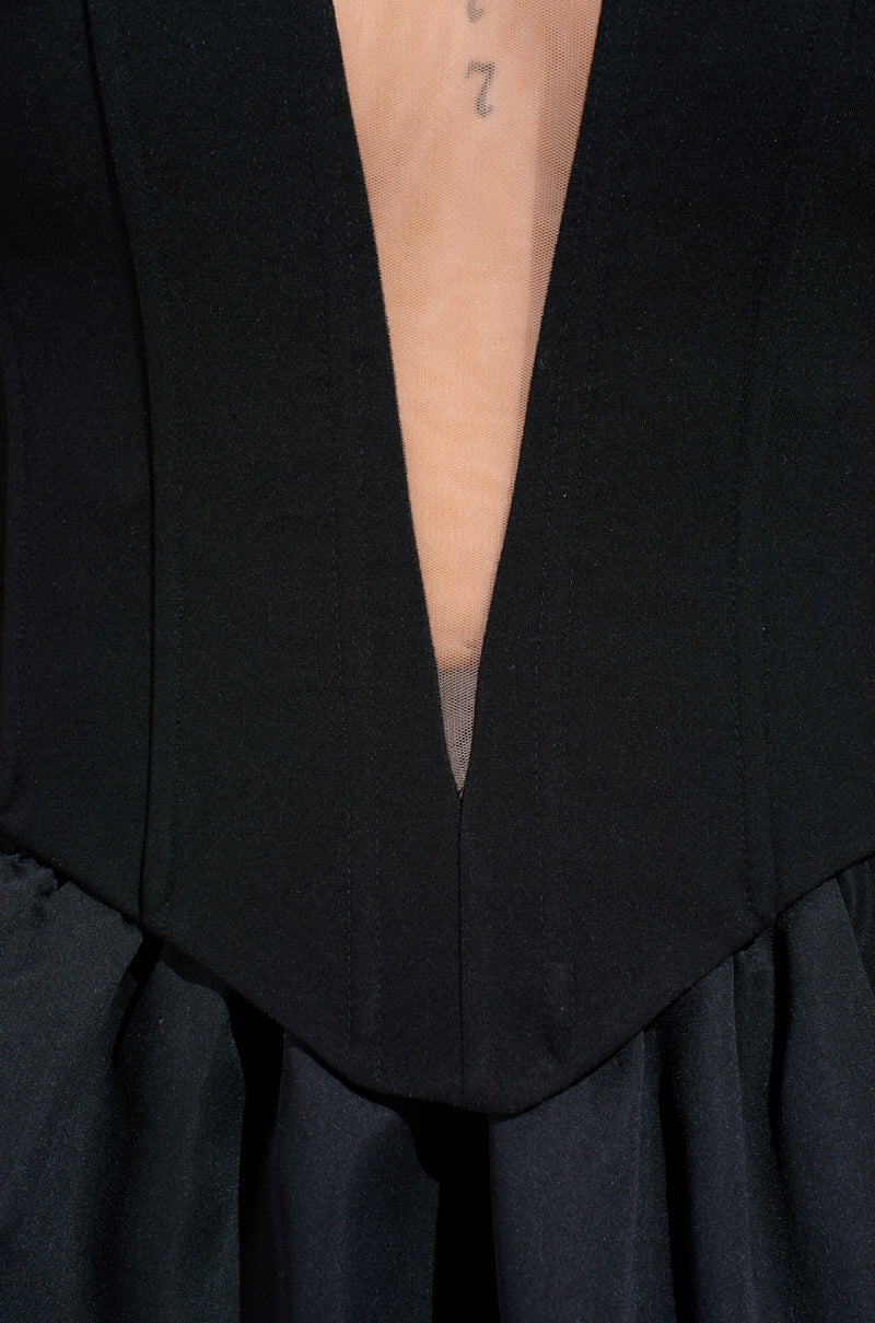 WHAT A LIFE BLACK CORSET