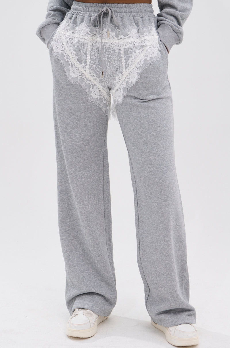 MAYBE NEXT TIME JOGGER WITH LACE DETAILS