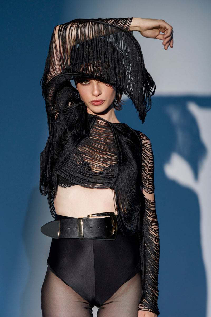 LUCY FRINGE LONG SLEEVE BLOUSE