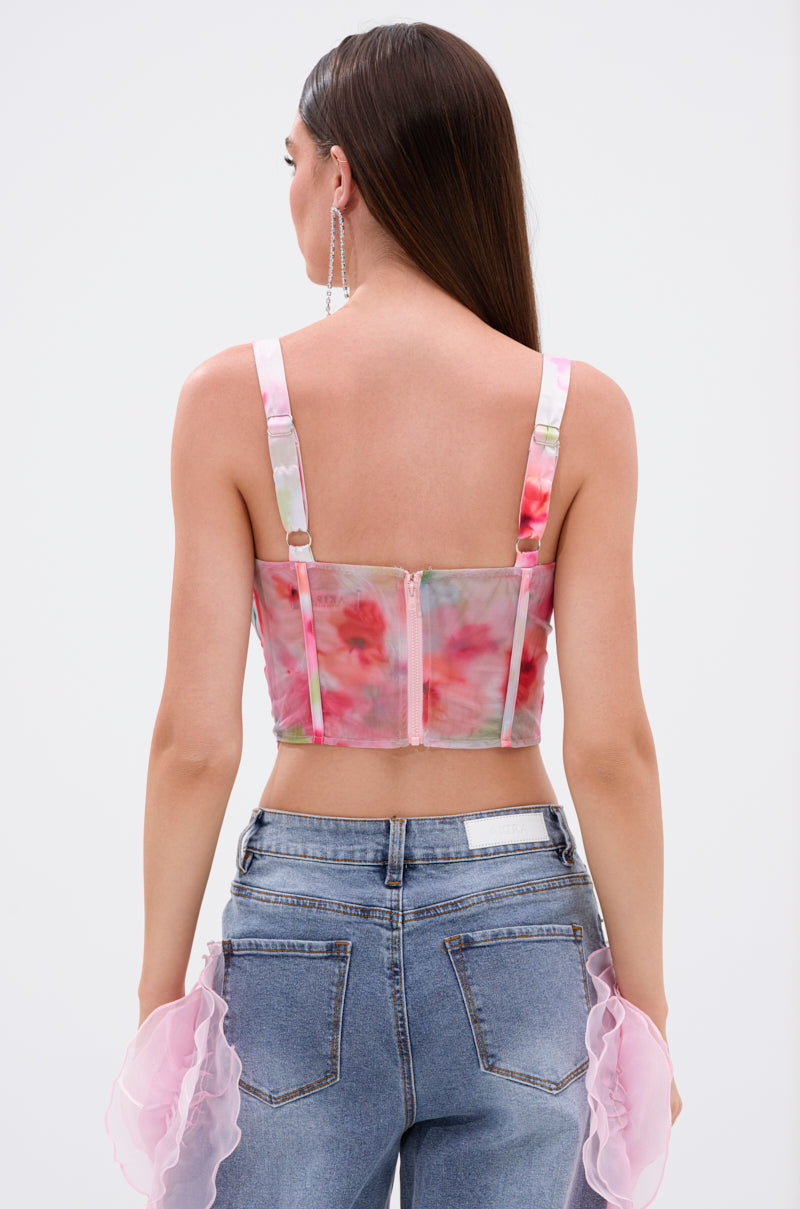 SHELLY OMBRE MESH CORSET