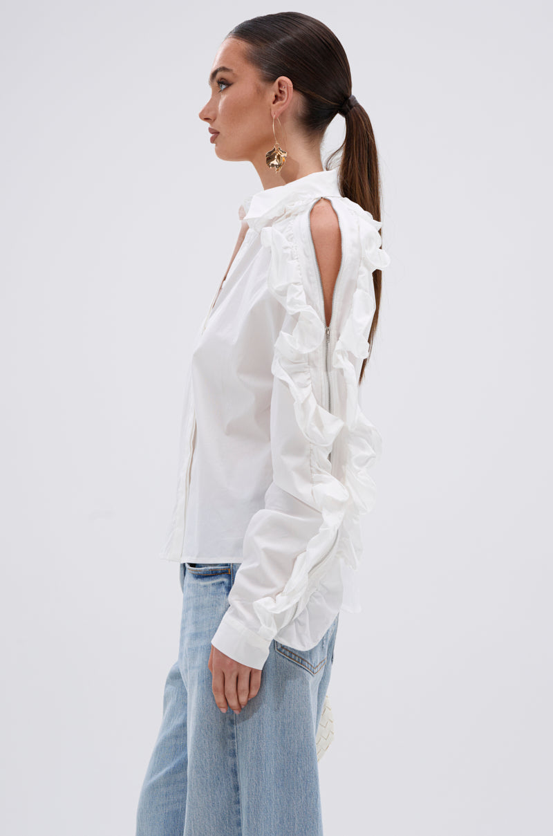 ZIP ME OUT OF THIS BLOUSE