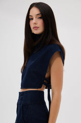 YOU A REAL ONE DENIM BLOUSE